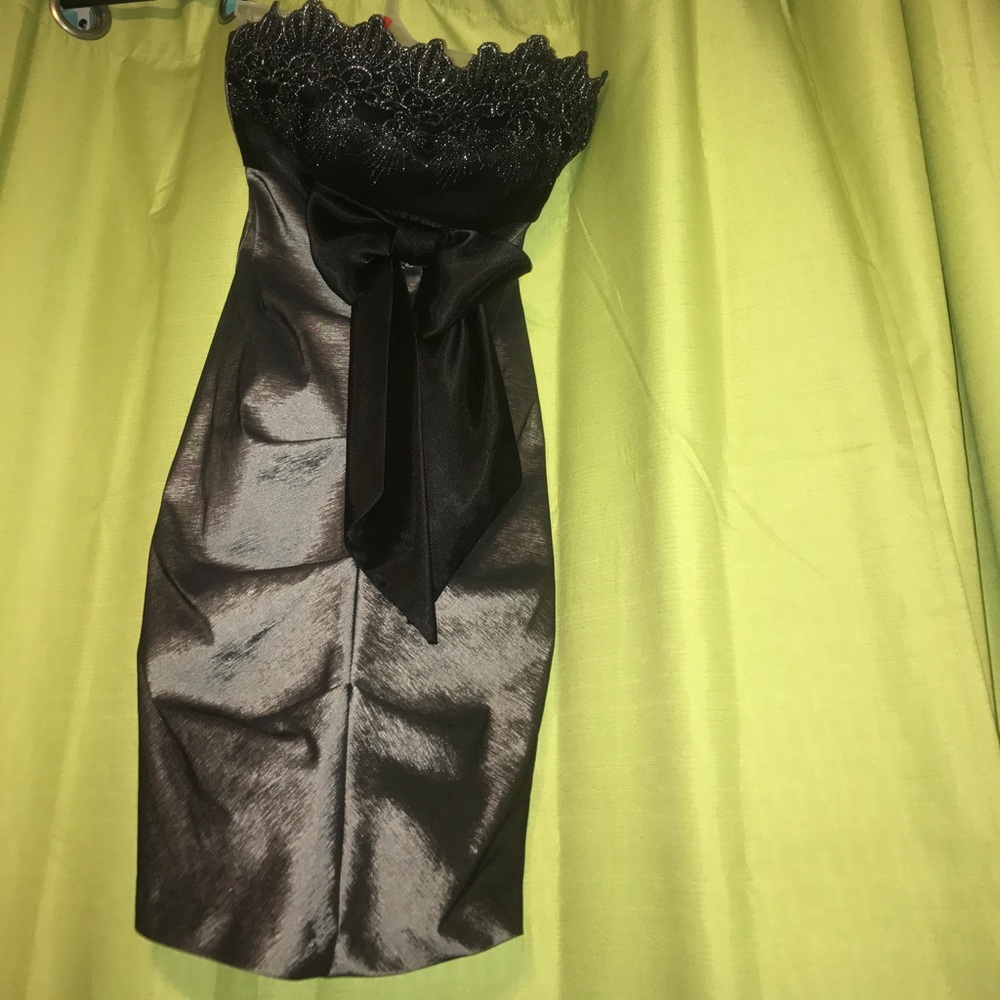 Black and silver dress