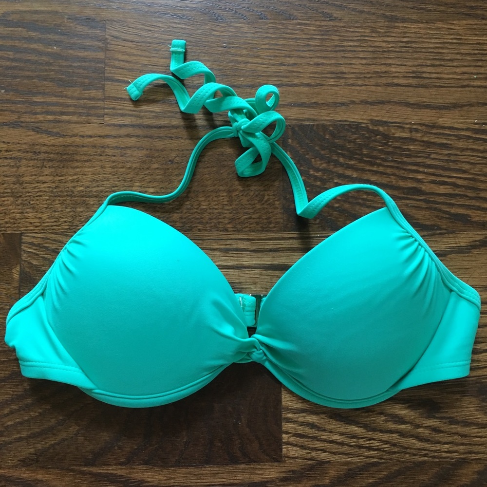Green Padded Bathing Suit Top
