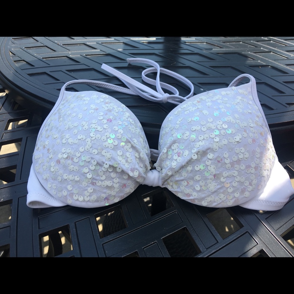 Bathing Suit - Push-Up Halter Bikini Top