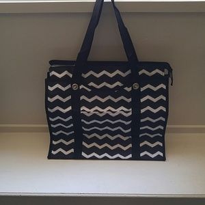 All Day Organizing Tote in Black Chevron