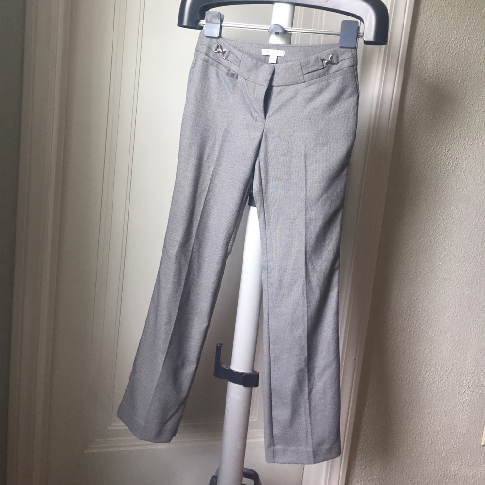 New York & Co 2 Petite Silver Detail Work Pants