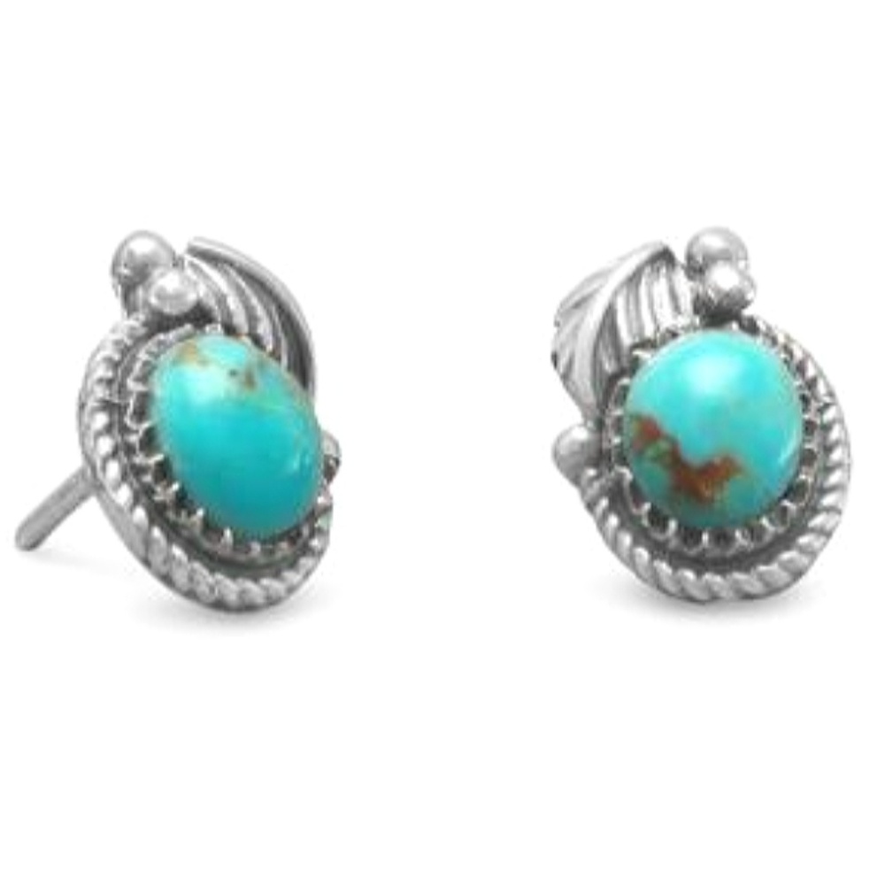 SOUTHWEST STYLE RECONSTITUTED TURQUOISE EARRINGS