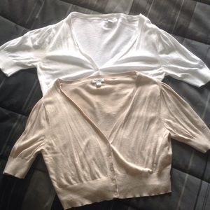 Pair of Old Navy cropped cardigans