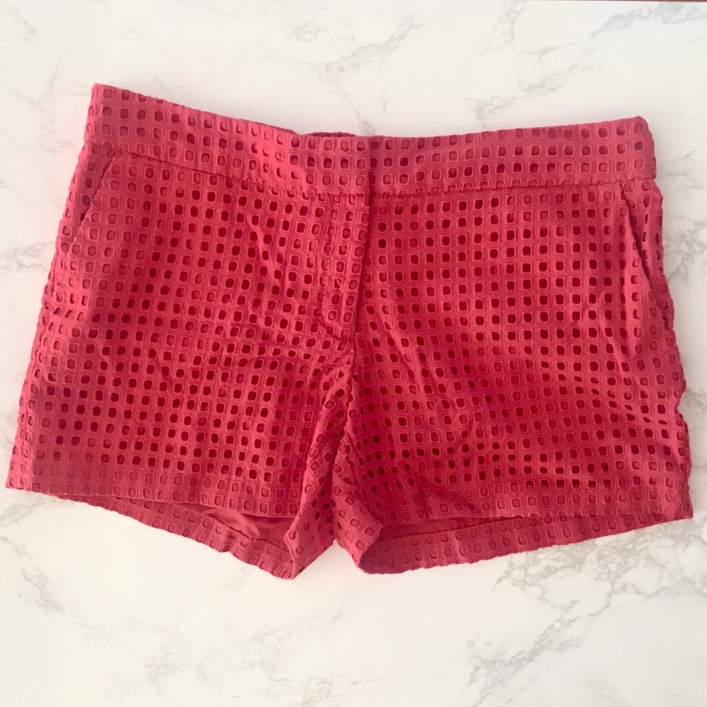 Textured Coral Boat Shorts