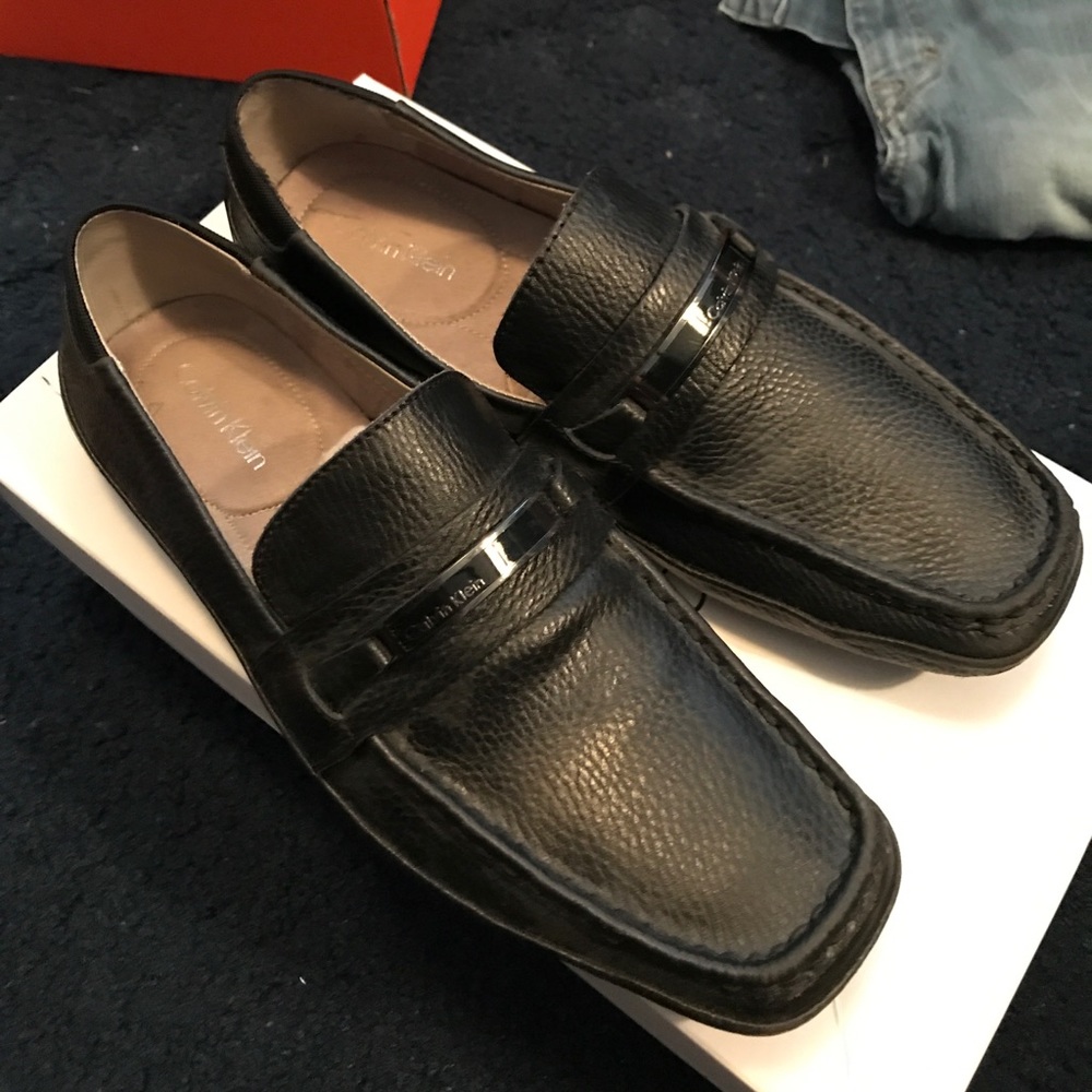 Calvin Klein Pebbles leather drivers