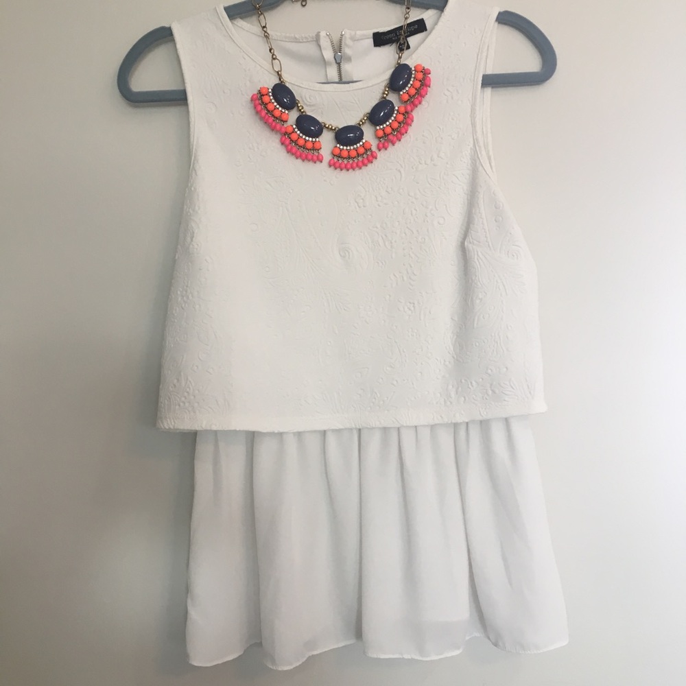 White Lord&Taylor Top with floral print