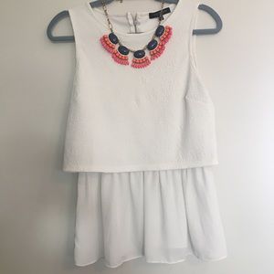 White Lord&Taylor Top with floral print