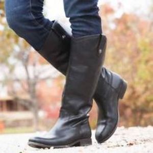 Frye Melissa Button Boots Extended Calf Black 9.5