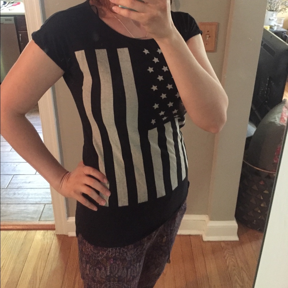 F21 American Flag Tee