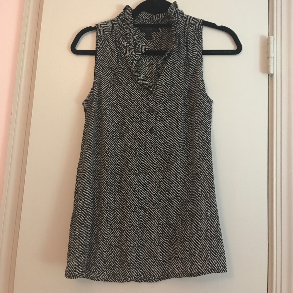 Short sleeve ruffle J. crew top