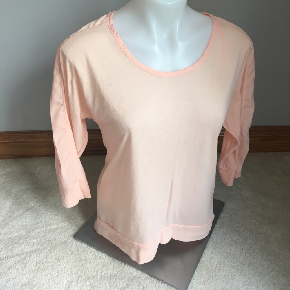 Peach three-quarter length top