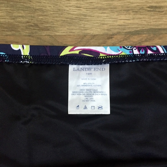 SOLD❌Lands End Paisley Swim Skirt EUC 14W - Picture 2 of 4