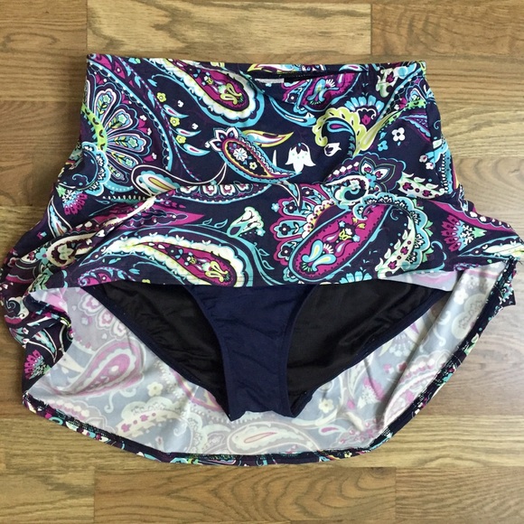 SOLD❌Lands End Paisley Swim Skirt EUC 14W - Picture 3 of 4