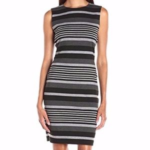 Calvin Klein Sleeveless Stripe Sheath Dress