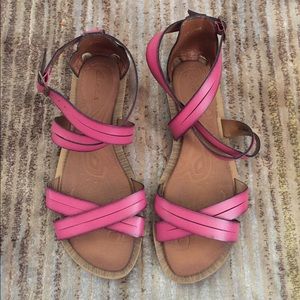 Pink Leather Sandals- Clarks