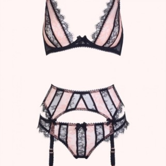 NWT Agent Provocateur Saffi 3 piece lingerie set - Picture 5 of 6