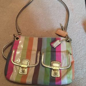 rainbow coach purse