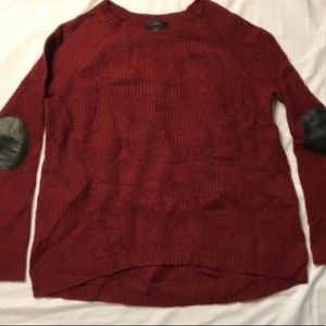 J crew sweater with black elbow patch