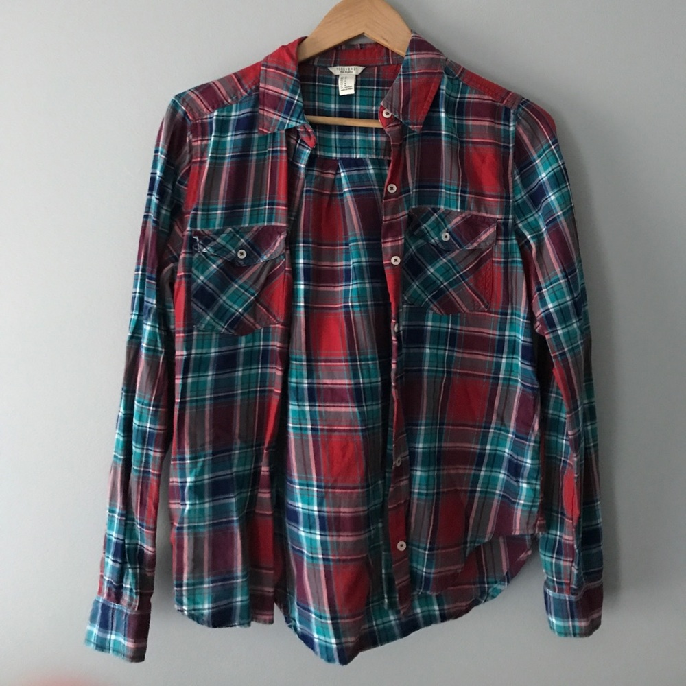 Plaid button shirt