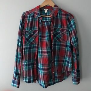 Plaid button shirt