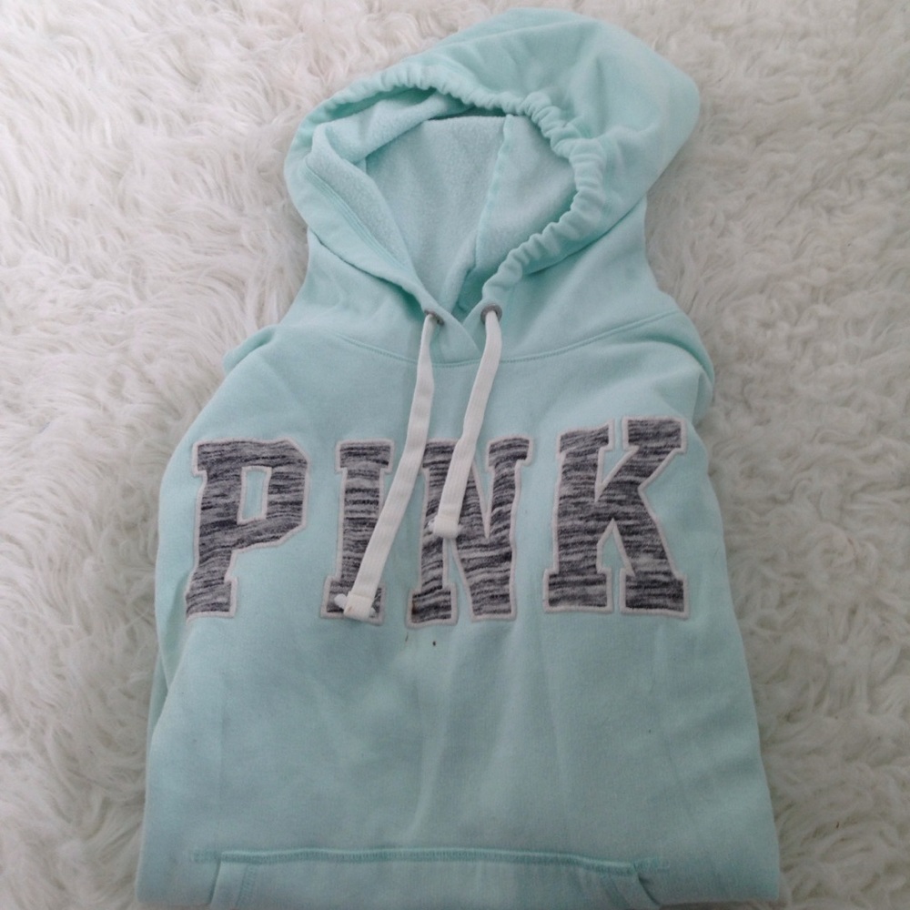 VS PINK VARSITY STRIPE HOODIE