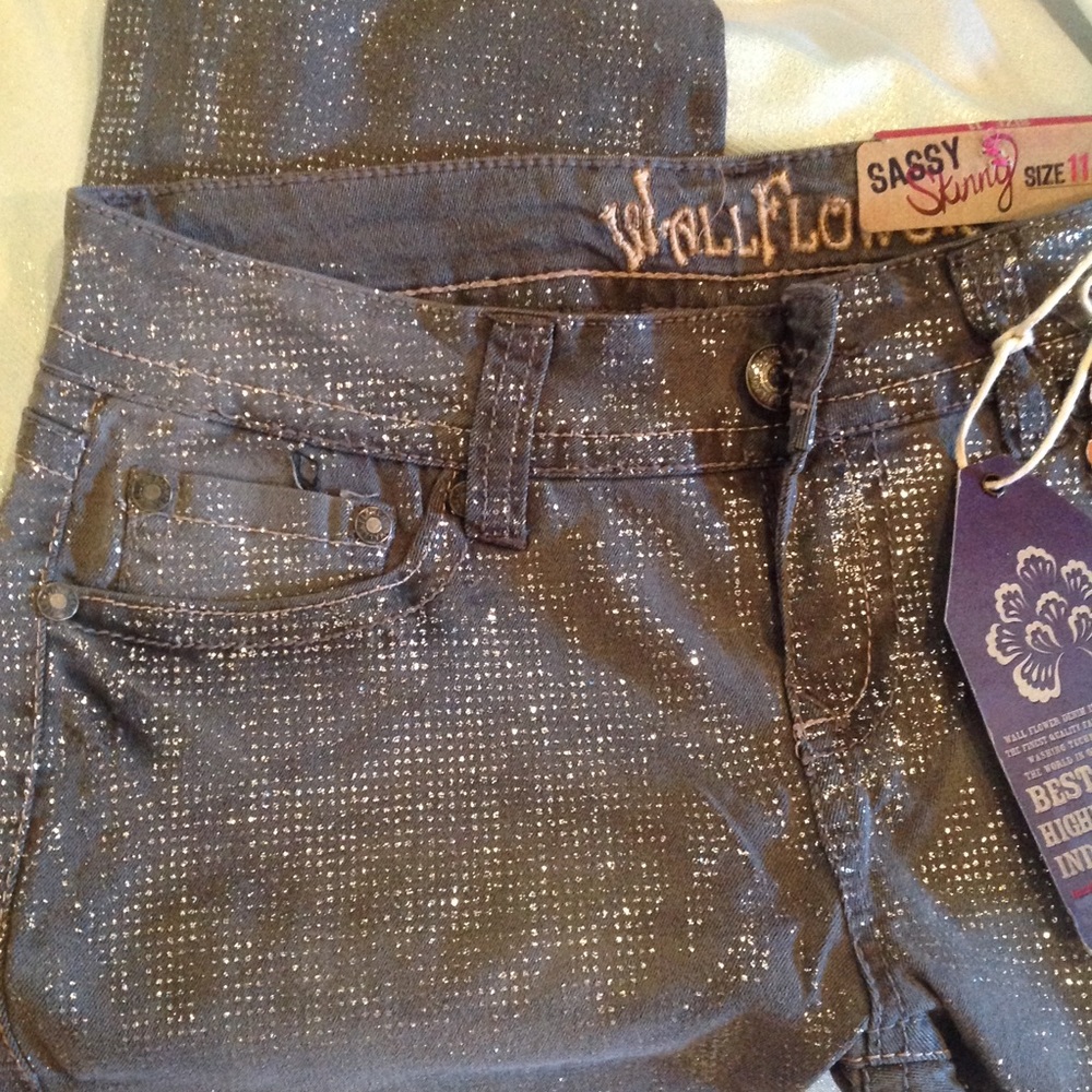 Grey sparkle skinny jeans💎