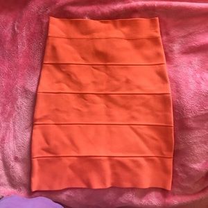 Small BCBGMaxAzria Orange Power Skirt