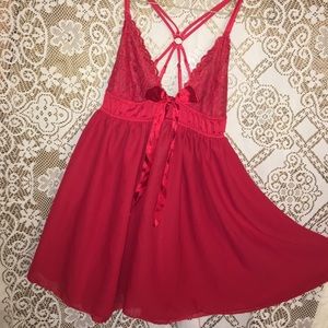 Sexy as sin red lingerie dress from Rue 21