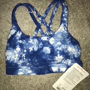Size 2 Blue Tie Dye Lulu Lemon Energy bra