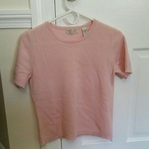 Lord and Taylor pink 100% cashmere sweater