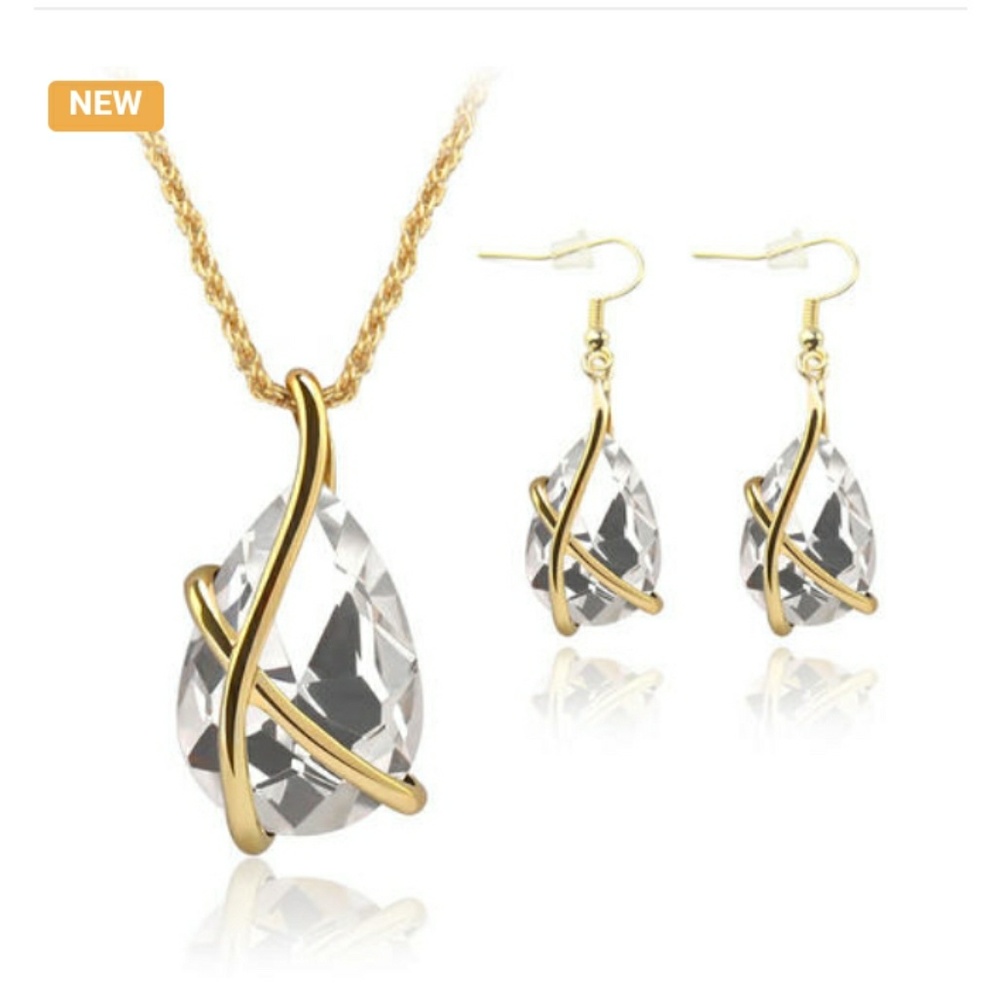 X Drop Necklace & Earring Set?