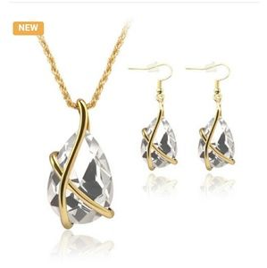 X Drop Necklace & Earring Set?