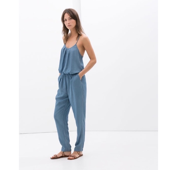 Zara Pants - Zara chambray jumpsuit XS