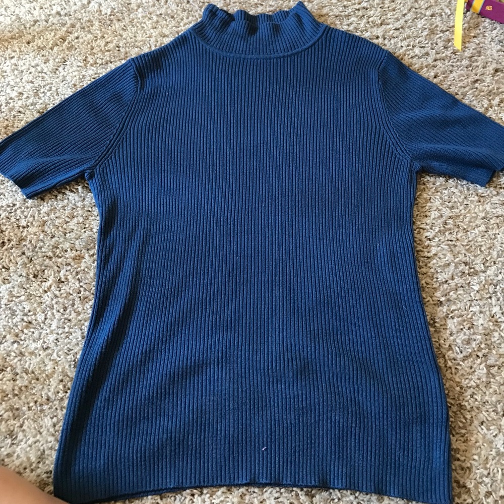 Blue shirt sweater. Worn only once.