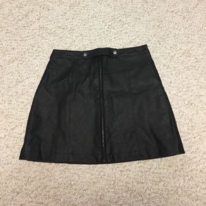 Abercrombie black faux leather mini skirt