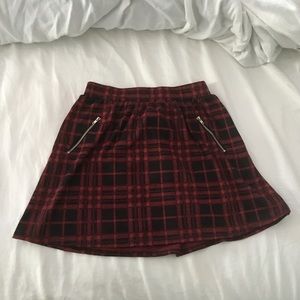 black & red skirt