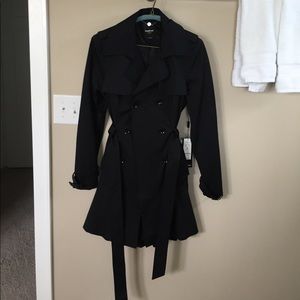 NWT Bebe Downtown Peplum Trench Coat