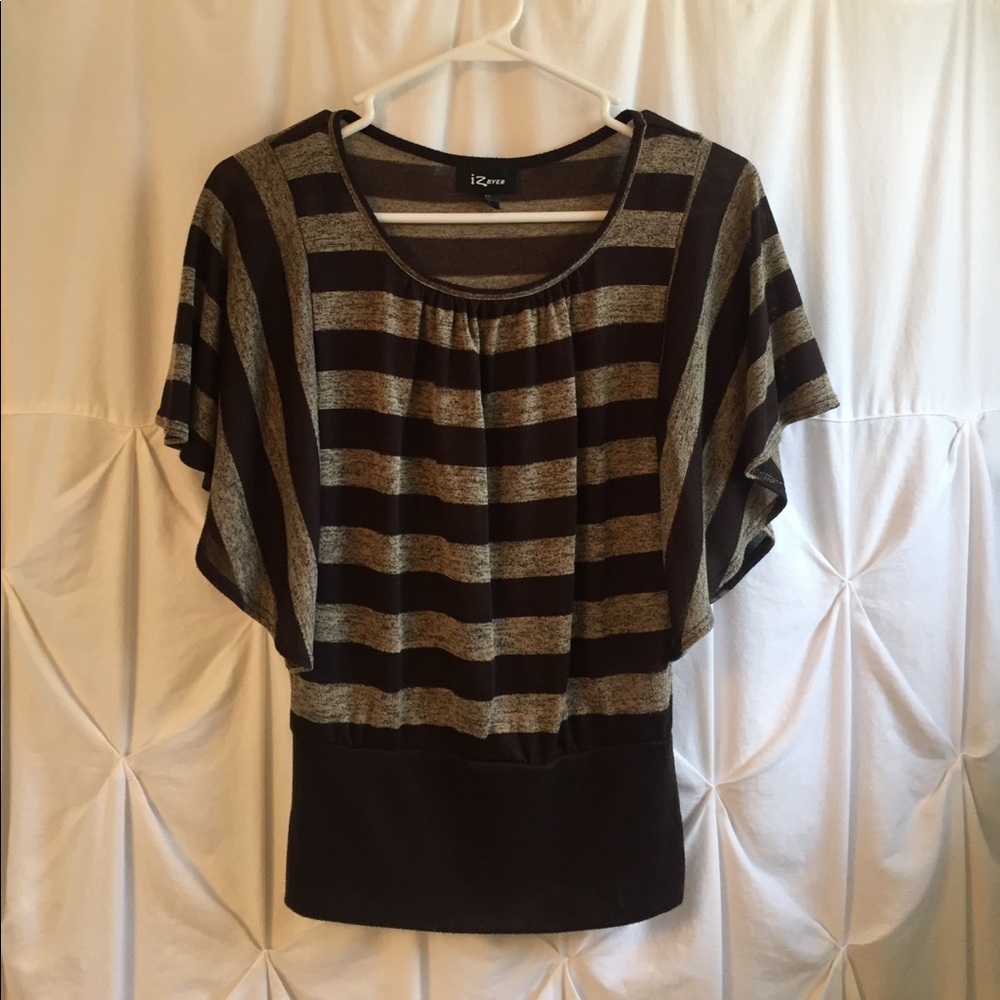 Brown and cream top