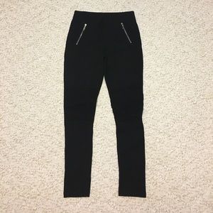 Zara moto black high waisted leggings