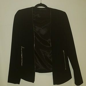 Zara Blazer with zipper collar accent