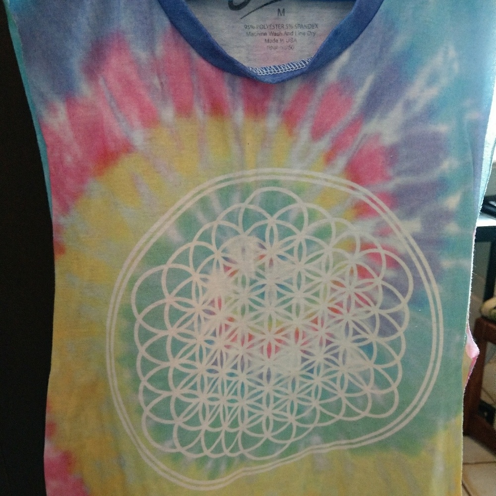BMTH tie dye muscle shirt