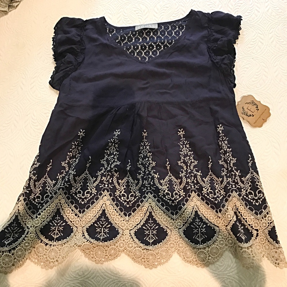 Embroidered/ Lace Adorable Blouse