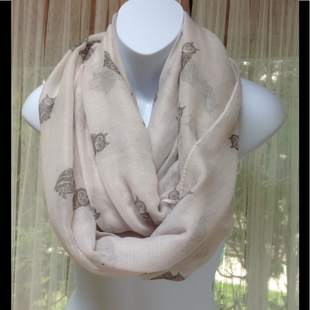 Gray owl infinity scarf
