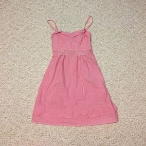 American Eagle pink/white striped sun dress