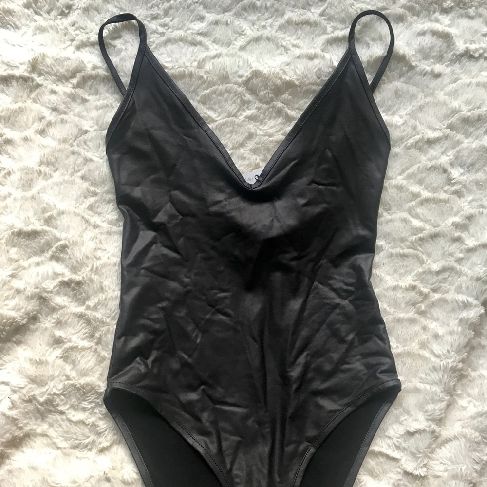ZARA Matte leather bodysuit