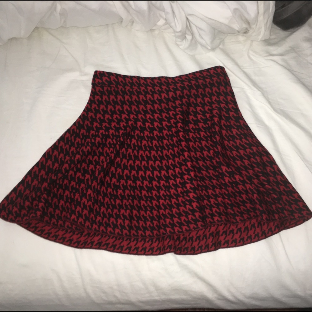 black & red skirt