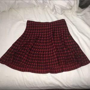 black & red skirt