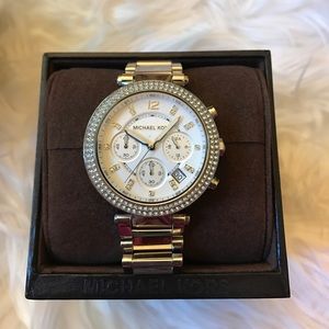 Michael kora silver watch