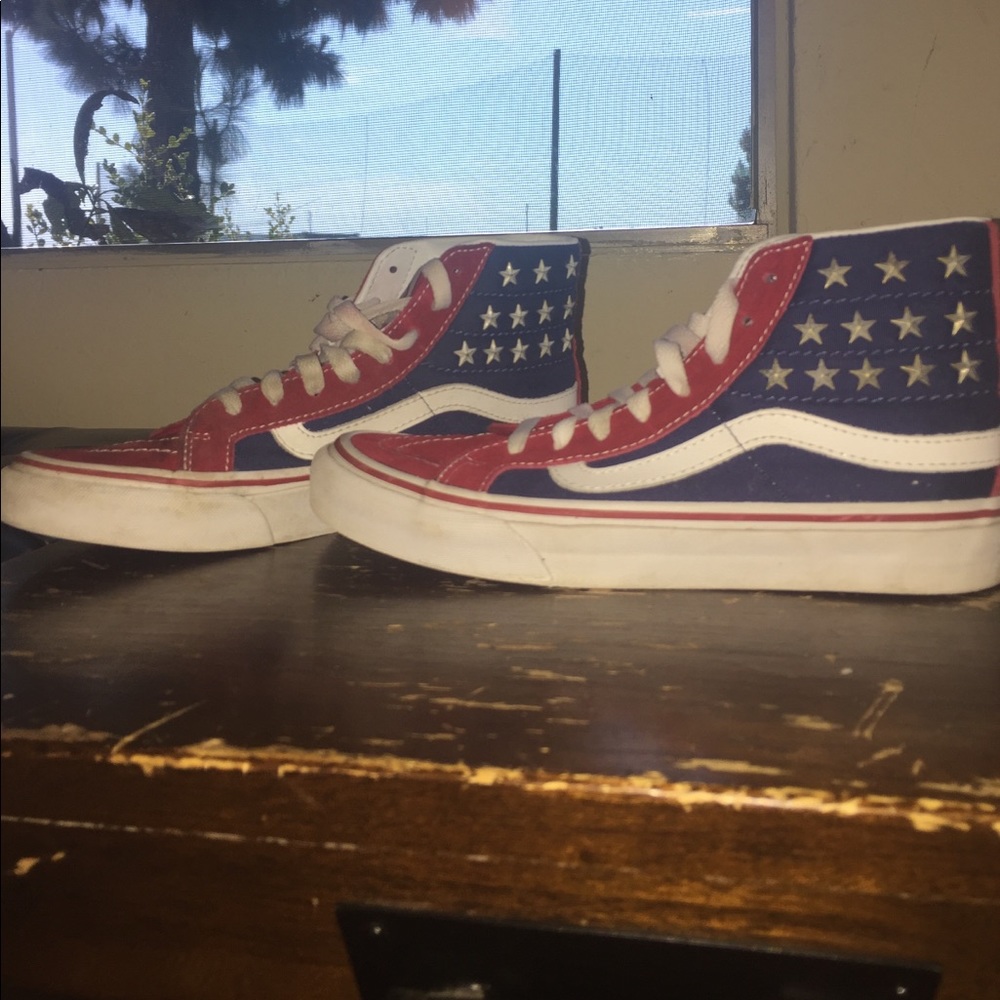4th of July Vans High Tops