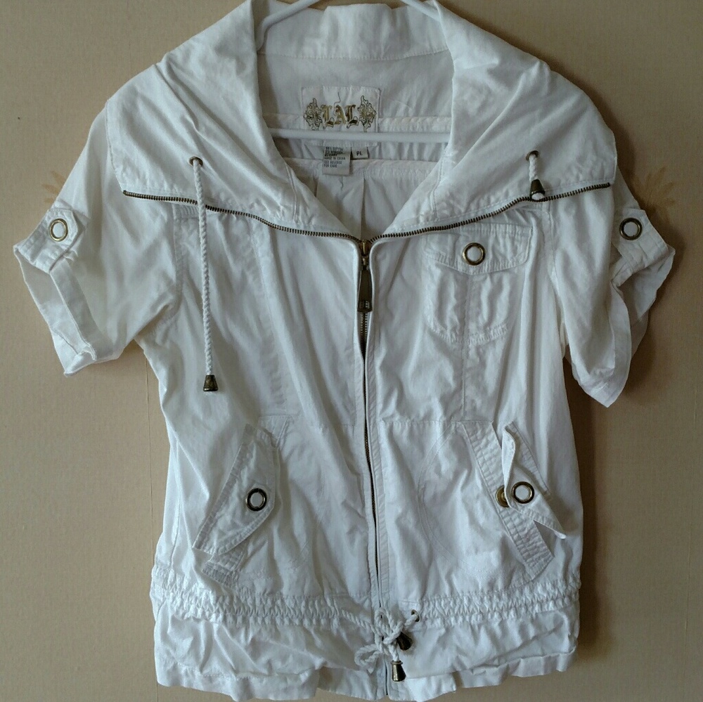 Lightweight zip up fashion jacket